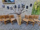 Vintažinės mid century tiko ir pintų meldų kėdės - nuotraukos Nr. 33