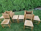 Vintažinės mid century tiko ir pintų meldų kėdės - nuotraukos Nr. 37