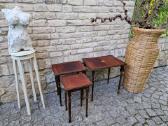 Vintažiniai mid century raudonmedžio staliukai - nuotraukos Nr. 8