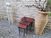 Vintažiniai mid century raudonmedžio staliukai - nuotraukos Nr. 9