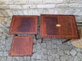 Vintažiniai mid century raudonmedžio staliukai - nuotraukos Nr. 11