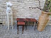 Vintažiniai mid century raudonmedžio staliukai - nuotraukos Nr. 13
