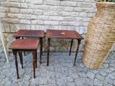 Vintažiniai mid century raudonmedžio staliukai - nuotraukos Nr. 14