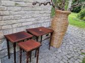 Vintažiniai mid century raudonmedžio staliukai - nuotraukos Nr. 16