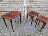 Vintažiniai mid century raudonmedžio staliukai - nuotraukos Nr. 18