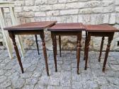 Vintažiniai mid century raudonmedžio staliukai - nuotraukos Nr. 23