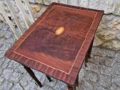Vintažiniai mid century raudonmedžio staliukai - nuotraukos Nr. 26