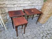 Vintažiniai mid century raudonmedžio staliukai - nuotraukos Nr. 27