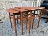 Vintažiniai mid century tikmedžio staliukai - nuotraukos Nr. 10