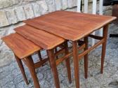 Vintažiniai mid century tikmedžio staliukai - nuotraukos Nr. 11