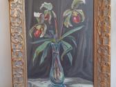 Paveikslas su orchidėja