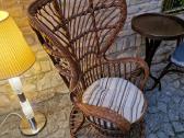 Vintažinis mid century autorinis ratango fotelis. - nuotraukos Nr. 6
