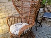 Vintažinis mid century autorinis ratango fotelis. - nuotraukos Nr. 14