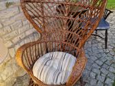 Vintažinis mid century autorinis ratango fotelis. - nuotraukos Nr. 17