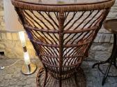 Vintažinis mid century autorinis ratango fotelis. - nuotraukos Nr. 16
