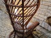 Vintažinis mid century autorinis ratango fotelis. - nuotraukos Nr. 18