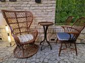 Vintažinis mid century autorinis ratango fotelis. - nuotraukos Nr. 22