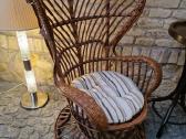 Vintažinis mid century autorinis ratango fotelis. - nuotraukos Nr. 23