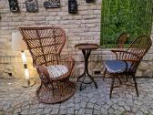 Vintažinis mid century autorinis ratango fotelis. - nuotraukos Nr. 24