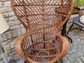 Vintažinis mid century autorinis ratango fotelis. - nuotraukos Nr. 31