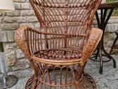 Vintažinis mid century autorinis ratango fotelis. - nuotraukos Nr. 36