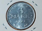Vokietija 3 mark 1922 J