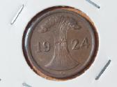 Vokietija 2 pfennig 1924 G - nuotraukos Nr. 2