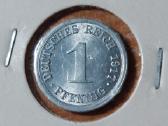 Vokietija 1 pfennig 1917 J