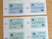 1992 metų vasaris ir birželis maisto talonai