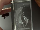3D Lazerinio Stiklo Skulptūra su delfinais - nuotraukos Nr. 4
