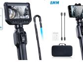 Endoskopines kameros Reguliuojama 3m 8mm su LCD