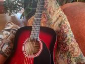 Tenson akustinė gitara su dėklu ir kitais priedais - nuotraukos Nr. 2