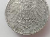 3 markės Vokietija 1909m. - nuotraukos Nr. 2