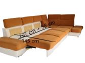 Kampinė sofa su miegama dalimi ir patalynės dėže - nuotraukos Nr. 5