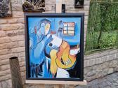 Vintažiniai mid century abstrakcionizmo darbai - nuotraukos Nr. 11