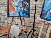 Vintažiniai mid century abstrakcionizmo darbai - nuotraukos Nr. 17