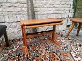 Vintažinis mid century tikmedžio staliukų duetas - nuotraukos Nr. 6