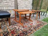 Vintažinis mid century tikmedžio staliukų duetas - nuotraukos Nr. 9