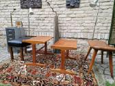 Vintažinis mid century tikmedžio staliukų duetas - nuotraukos Nr. 22