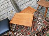 Vintažinis mid century tikmedžio staliukų duetas - nuotraukos Nr. 25