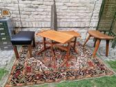 Vintažinis mid century tikmedžio staliukų duetas - nuotraukos Nr. 27
