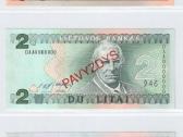Lietuva 1, 2, 5 litai 1993 1994 Pavyzdys Pmg - nuotraukos Nr. 2