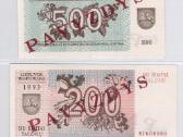Lietuva 8 talonai 1992 1983 Pavyzdys Unc - nuotraukos Nr. 3