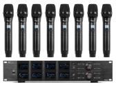 Pd528 Uhf 8 belaidžių mikrofonų sistema