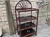 Vintažinė mid century ratango etažerė
