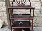 Vintažinė mid century ratango etažerė - nuotraukos Nr. 2