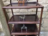 Vintažinė mid century ratango etažerė - nuotraukos Nr. 17