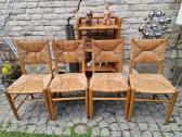 Vintažinės Mid Century ąžuolo/meldų kėdės - nuotraukos Nr. 5