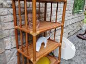 Vintažinė mid century ratango etažerė - nuotraukos Nr. 3