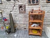 Vintažinė mid century ratango etažerė - nuotraukos Nr. 16